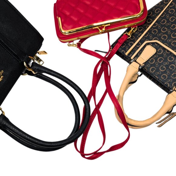 Purse Bundle - Coach Crosby Carryall Guess Mini Red Quilted Crossbody Wallet - Picture 2 of 12